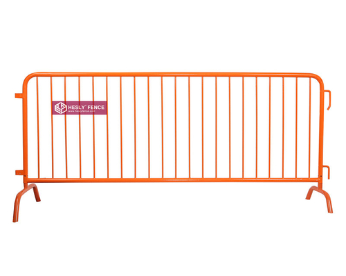 China Height 1.1m X 2.2m Crowd Control Barrier | Orange Powder Coated | Removable Feet supplier