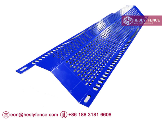 China Wind Break Fence | 11mX5m | Corrugated Steel Perforated Sheet | Single-peak | 30% opening area - HeslyFence, China supplier