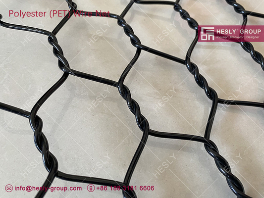 China HESLY Polyester Woven Net | 2.0mm wire thickness | 35X40mm hexagonal hole | Fish Farm - HESLY_CHINA supplier