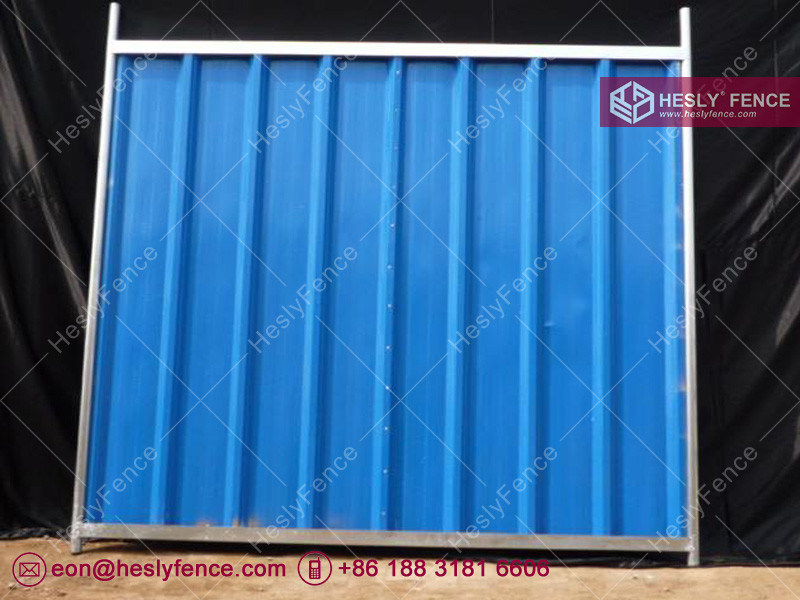 2.1X2.4m Temporary Corrugated Sheet Fencing Red Color 2.0X2.5m Temporary Construction Hoarding
