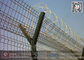 HESLY Airport Security Fencing with &quot;Y&quot; post and Concertina Razor Wire supplier