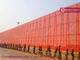 Wind and Dust Control Fence For Coal Storage | high 6m | Color Red | Perforated Steel Sheet - HeslyFence China supplier