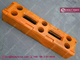Temporary Fence Recycled Rubber Feet | Visible Orange | OD32mm hole | HeslyFence-China supplier