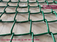 Green Vinyl Chainwire Fabric | Helideck Perimeter Safet Net | 50X50mm hole | Knuckle edge | HeslyFence-China supplier