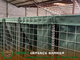 Welded Gabion Barrier Flood Line, 2m high, green geotextile, 1m thickness, Chinese factory sales supplier
