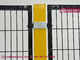 Warehouse Safety Fencing | Machinery Guards Fence | High 2m X 1.0m | Yellow Post | Black Frame Mesh Panel | HeslyFence supplier