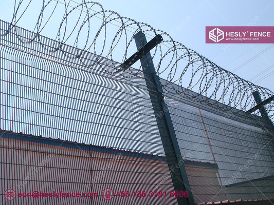 ClearVU Security Mesh Fence | Invisible Mesh Panel Fence | Anti-climb | Anti-cut | Black Powder Coated | HeslyFence sale supplier