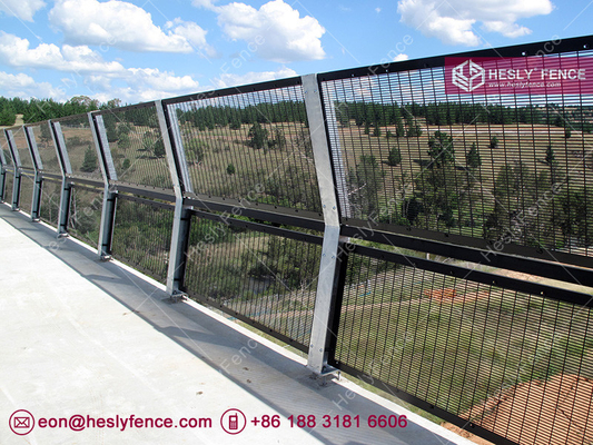 ClearVU Security Mesh Fence | Invisible Mesh Panel Fence | Anti-climb | Anti-cut | Black Powder Coated | HeslyFence sale supplier