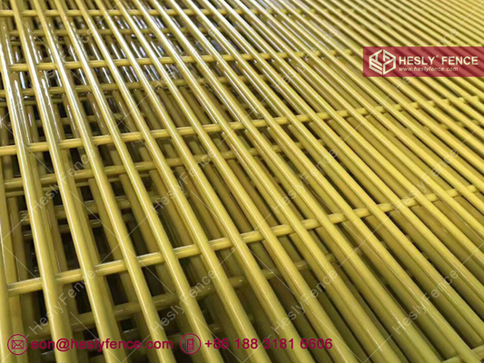 Clear VU 358 Anti-climb Mesh Fence | 4.0mm steel wire | 1/2&quot; x 3&quot; slot hole | Blue Powder Coated | HeslyFence exporter supplier