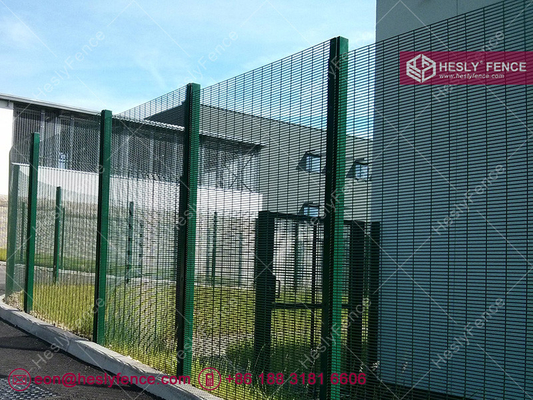 358 Anti Cut Mesh Fence | 13mm mesh opening | 4mm wire thickness | High 2.5m | 3m width | Geen Powder coated | China supplier