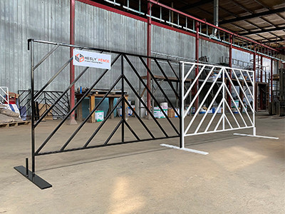 Traffic white triathlon portable event sport barricade fence for sale, 1.1m high, 2.2m width, Red Crowd Barrier supplier