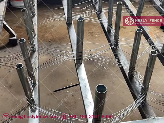 10X10X1.4m MZP Putanka Wire, Inconspicuous Obstacle, 0.5/0.5/0.8/0.8mm wire diameter, HeslyFence China supplier