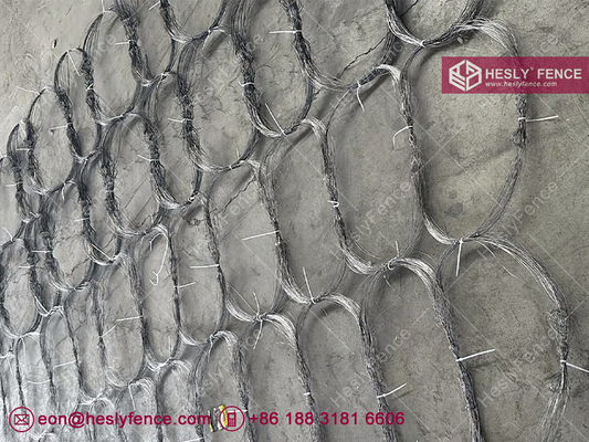 10X10X1.4m MZP Putanka Wire, Inconspicuous Obstacle, 0.5/0.5/0.8/0.8mm wire diameter, HeslyFence China supplier