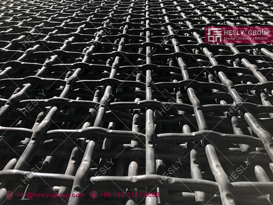 65Mn Mining Sieving Screen | Carbon Steel Crimped Wire Mesh | 6mm wire | 20X20mm | Hesly Metal Mesh China supplier