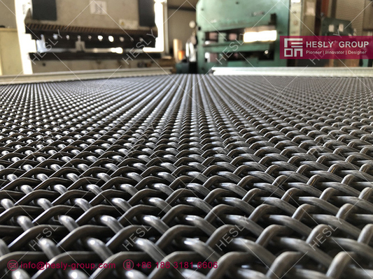 65Mn Mining Sieving Screen | Carbon Steel Crimped Wire Mesh | 6mm wire | 20X20mm | Hesly Metal Mesh China supplier