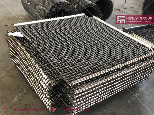 65Mn Mining Sieving Screen | Carbon Steel Crimped Wire Mesh | 6mm wire | 20X20mm | Hesly Metal Mesh China supplier