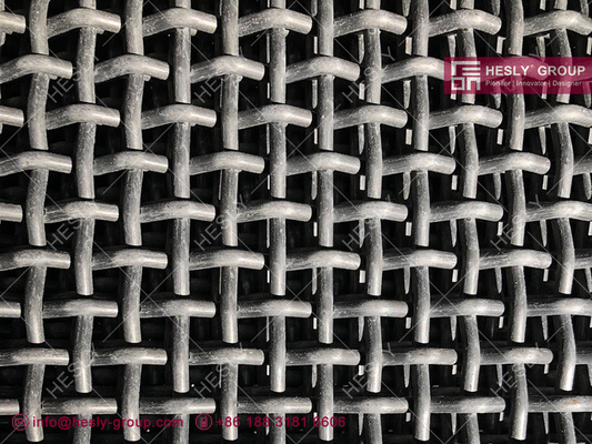 65Mn Mining Sieving Screen | Carbon Steel Crimped Wire Mesh | 6mm wire | 20X20mm | Hesly Metal Mesh China supplier