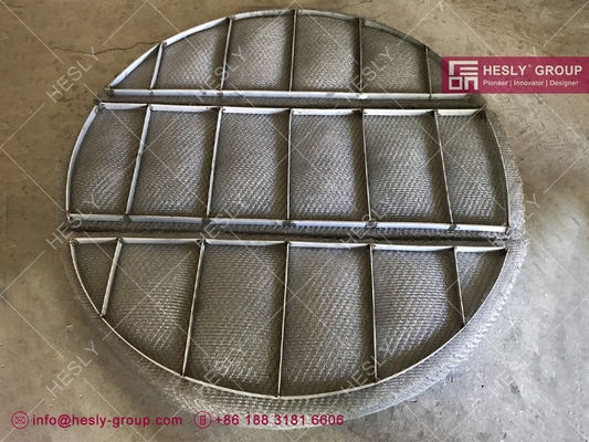 Stainless Steel 316L Knitted Wire Mesh Demister Pad, O.D2m round shape, Factory sales China HESLY supplier