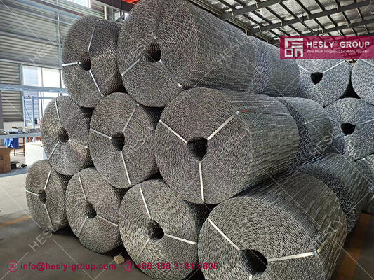 Offshore Pipeline Reinforced Wire Mesh, 2.2mm hot dipped galvanized steel wire, width 190.5mm, 1" line wire space, HESLY supplier
