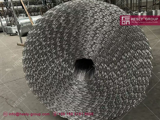 Offshore Pipeline Reinforced Galvanized Steel Wire Mesh, 2.5mmgalvanized steel wire, width 190.5mm, 140m/roll, HESLY CHINA supplier