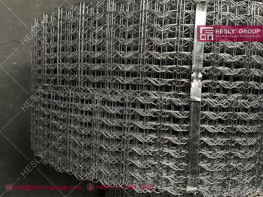 8 Lines wire Concrete Coating Reinforced Welded Mesh for Oil & Gas Pipeline, 2.2mm hot dipped galvanized steel wire, width 190.5mm, 1" line wire space, HESLY supplier