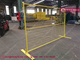 6x9.5ft Temporary  Fencing panels with Yellow Powder Coated | 1&quot; square pipe frame supplier