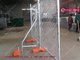 high 2.0mX2.5mTemporary Construction Fence Panels with Orange Plastic Block, 42micron meter galvanised coating supplier