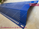 Single Peak Windbreak Panels | 30% opening ratio | Slot holes | Blue RAL5005 | Dust Control Barrier - HeslyFence supplier