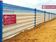 Wind break barrier perforated sheet | 30% opening ratio | Blue Powder Coated - HeslyFence supplier