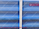 Wind break barrier perforated sheet | 30% opening ratio | Blue Powder Coated - HeslyFence supplier