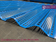 Corrugated Perforated Wind Break Fence | 40% opening ratio | Blue Powder Coated | 10m high - HeslyFence supplier