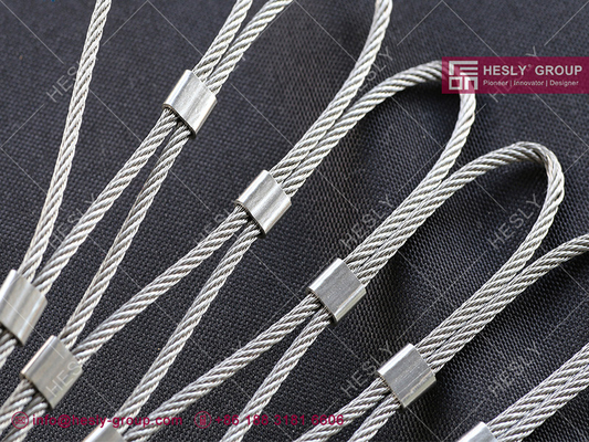 Helipad Perimeter Safety Net | 125kg drop load test | Stainless Steel 316 rope Mesh | HeslyFence-China Factory