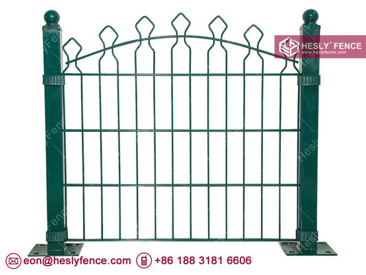 868 Decorative Double Wire Fence | High 1530mm | 2m width | SHS60X1.5mm Post | Green RAL6005 | HeslyFence-China