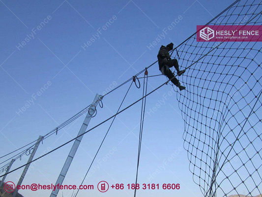 1500KJ Rockfall Protection Barrier System | 3.5m high | 10m post space | debris flow barrier | Complete Rope Mesh system