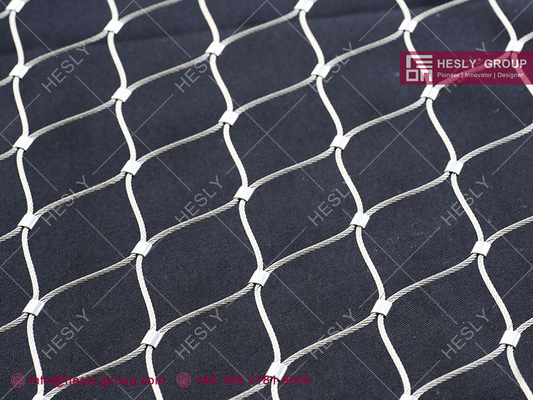 HESLY Helideck Perimeter Safety Mesh Net | Stainless Steel 316L Wire Cable Mesh | 110kg CAP drop load test | 2.4mm wire