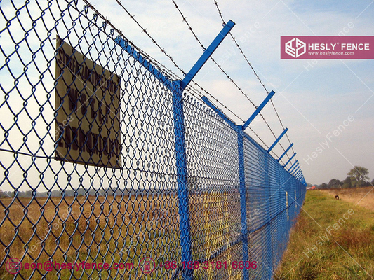Colored Chain Link Mesh Fence | 60X60mm diamond hole | PVC coated chain wire | Hesly China Fence Factory sales