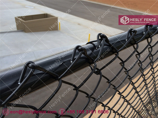 Black Vinyl Chain Link Mesh Fence | 60X60mm mesh aperture | 4.0mm Wire - Hesly Fence, China